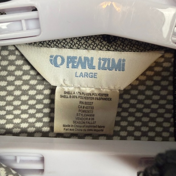 Pearl Izumi Mens Cycling Jacket Black Gray Full Zip Pockets Large - Picture 3 of 9